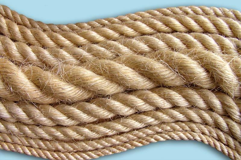 Пример джутовых верёвок и канатов